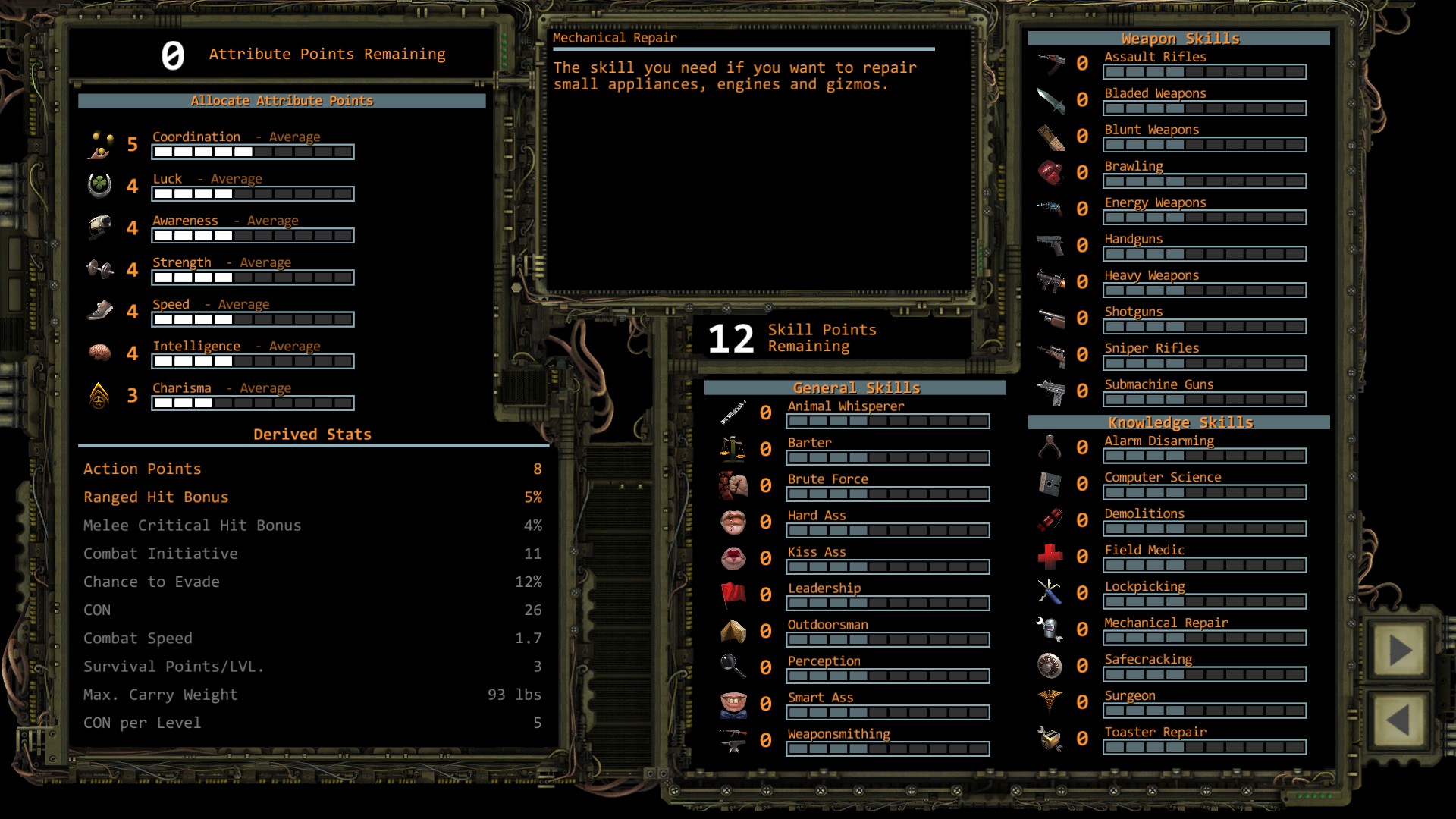 Wasteland 2 skills