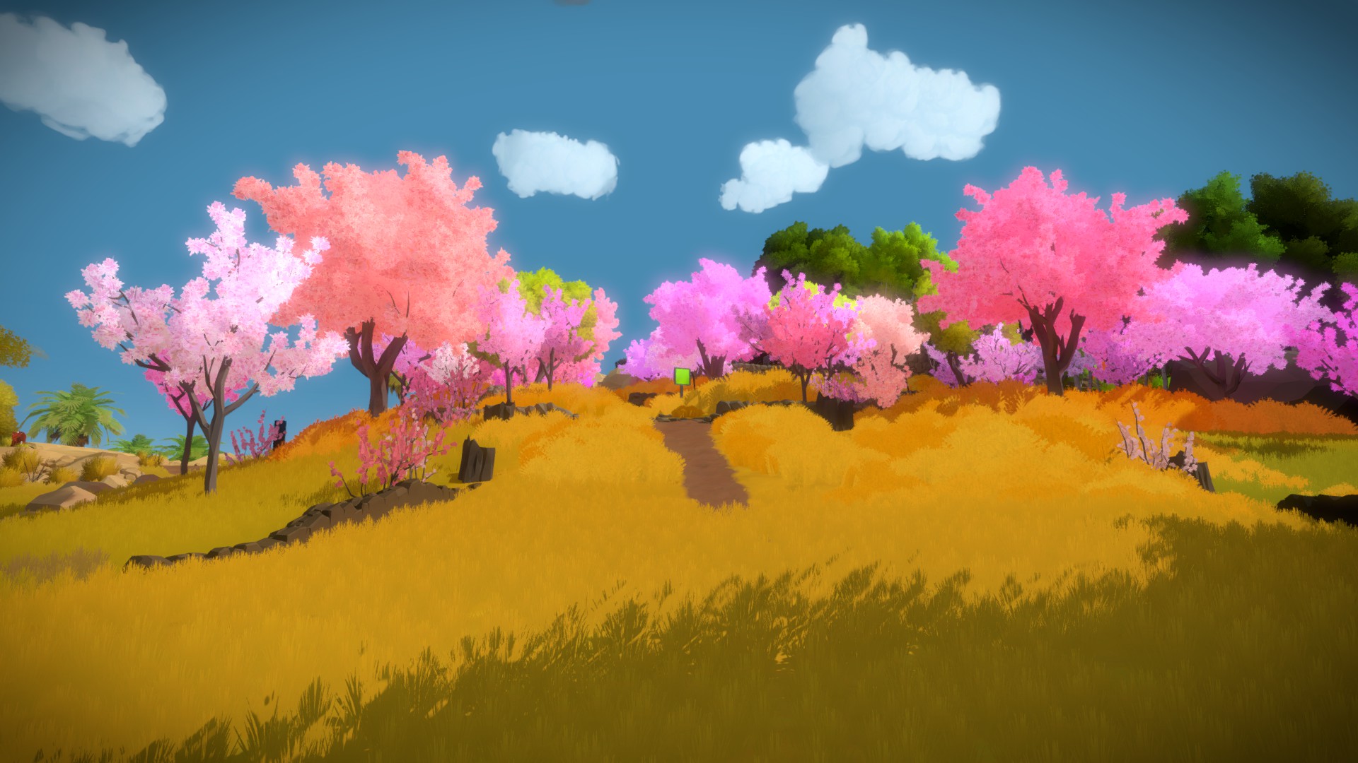 This meadow is one of the first areas you'll come across.