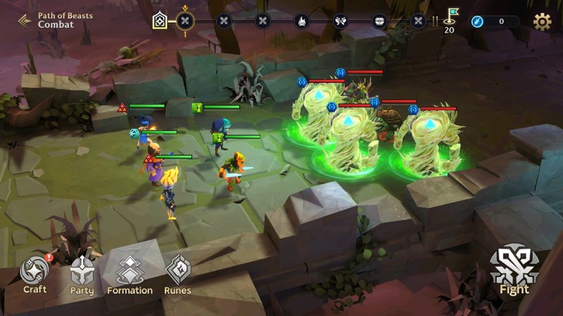 Gameplay for Guild of Guardians.