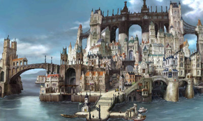 Yup. Just look at that. The towns and locations are beautifully illustrated, just like the first game.