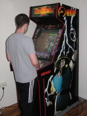 Bitmob Editor Jason Lomberg plays his Mortal Kombat II cabinet