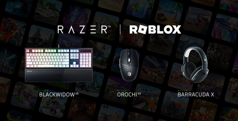 Roblox branded Razer Peripherals include a mechanical keyboard, wireless mouse and headset.