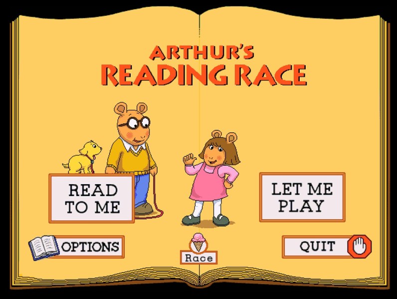 Arthur Reading Race game.