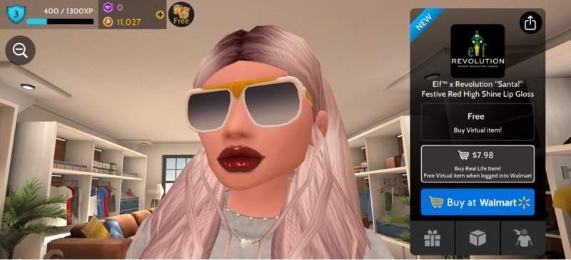 Walmart is working with Avakin Life.
