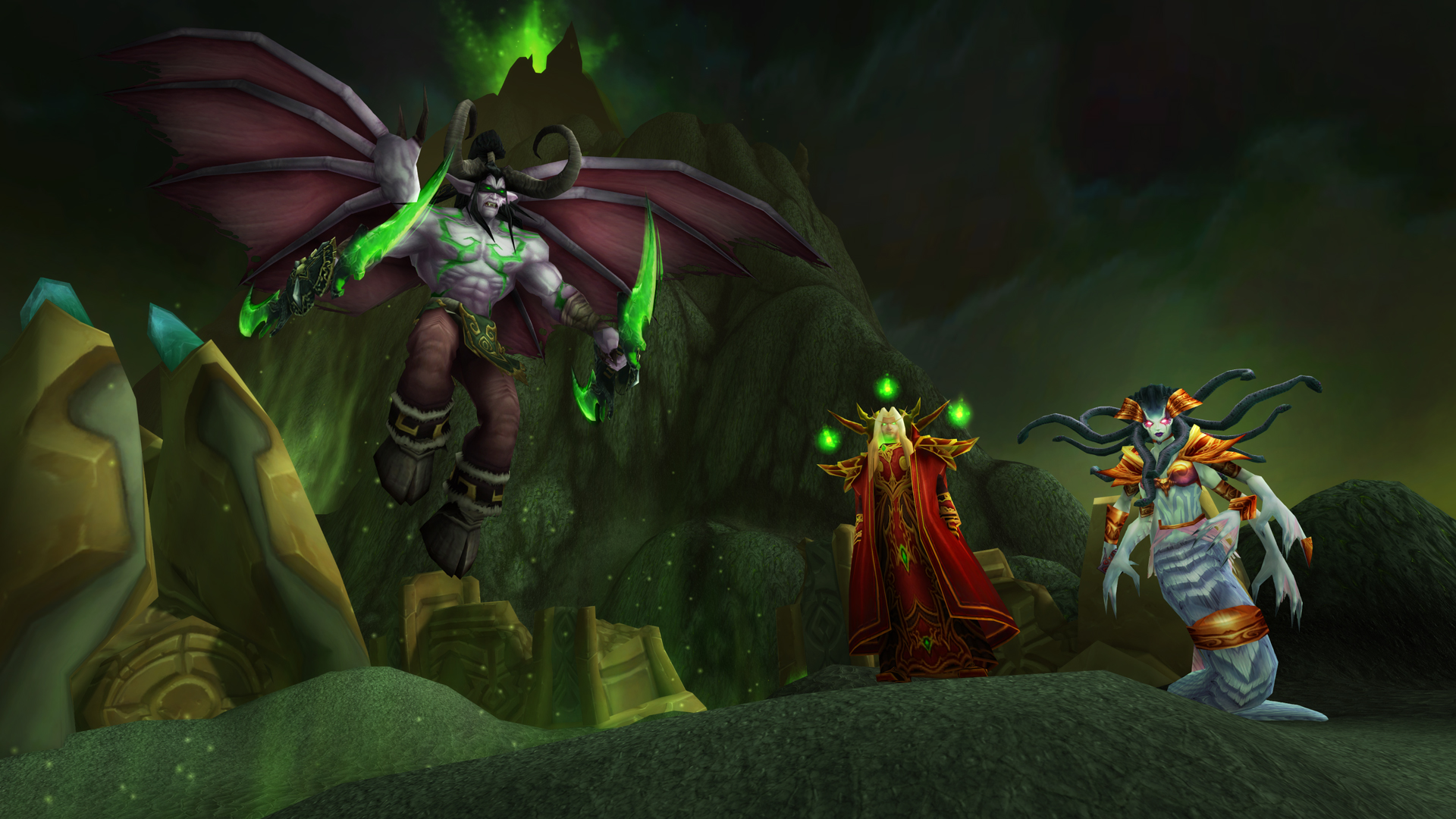 Illidan and his groupies.