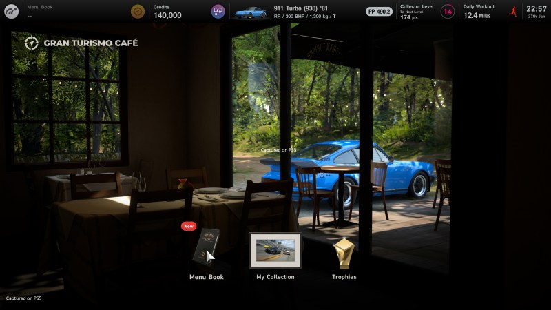 The Gran Turismo Cafe.