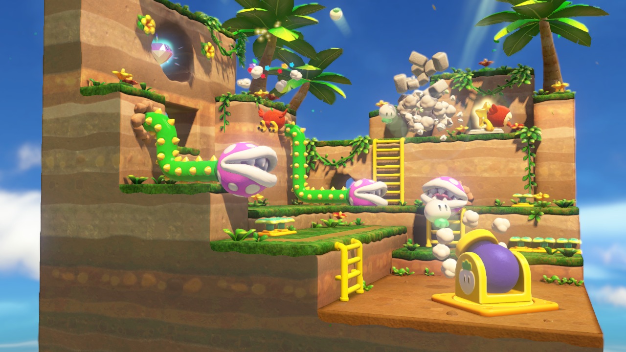 Each stage has a secret objective. In this one, you need to avoid killing any of the Piranha Plants.