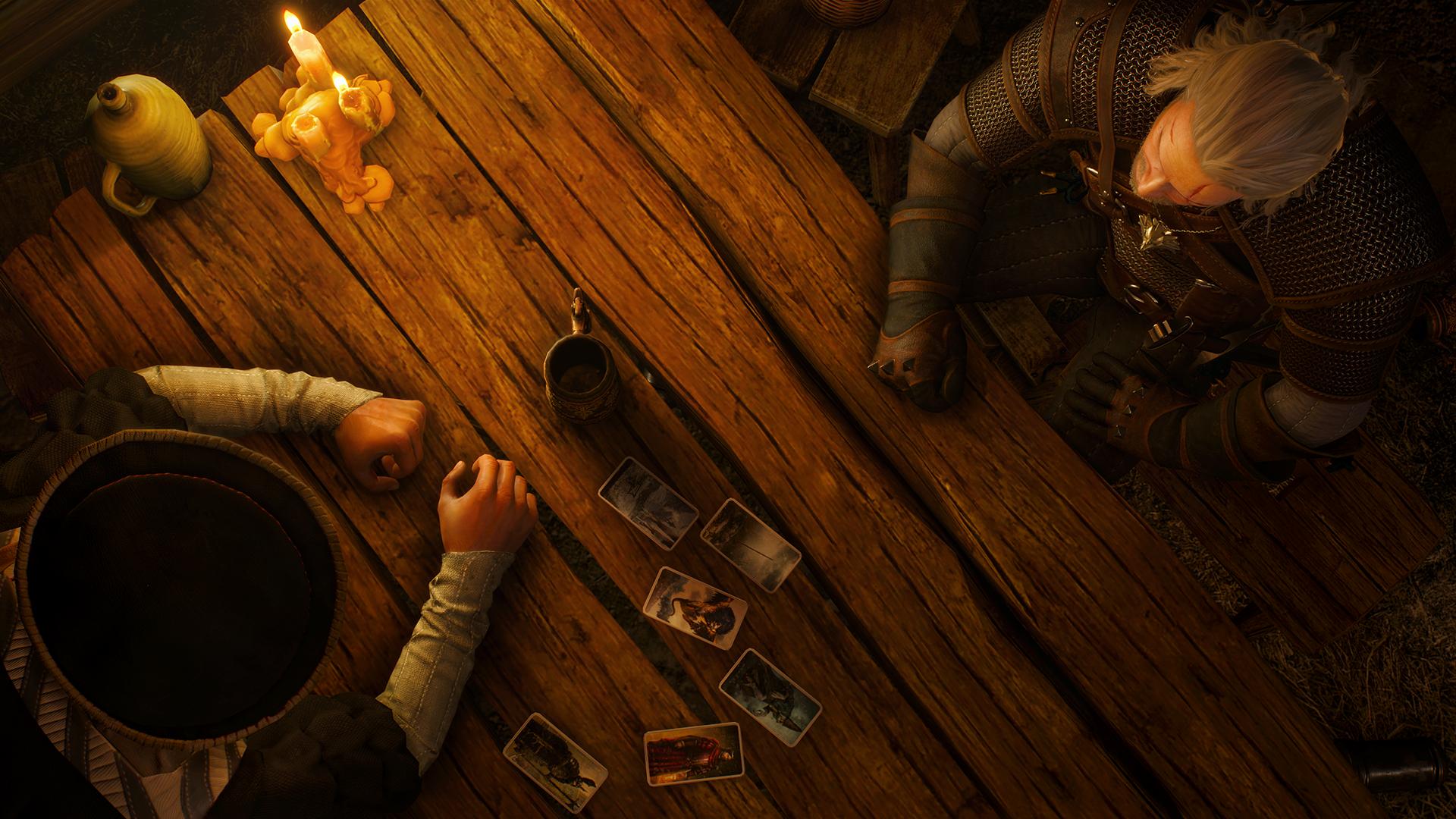 A game of Gwent is always a welcome distraction after a hard day.
