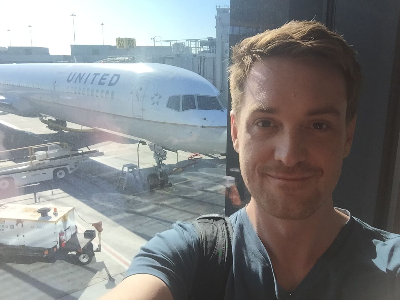 Chris Benjaminsen, the globe-trotting indie developer, on his way to Toronto.