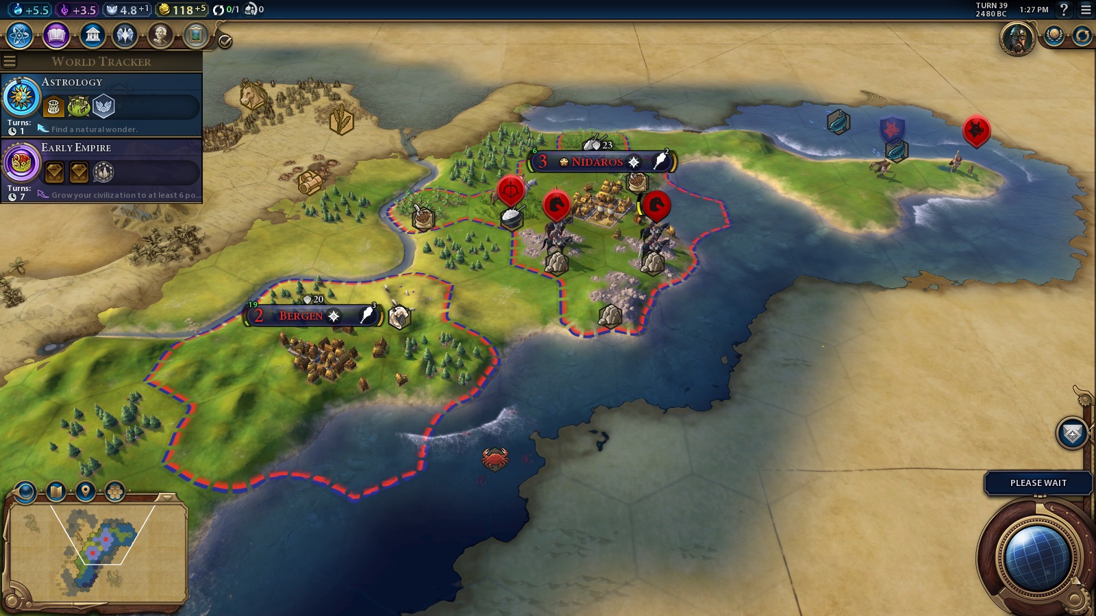 Those barbarians were a major nuisance early on -- especially since their mounted troops were stronger than my own.