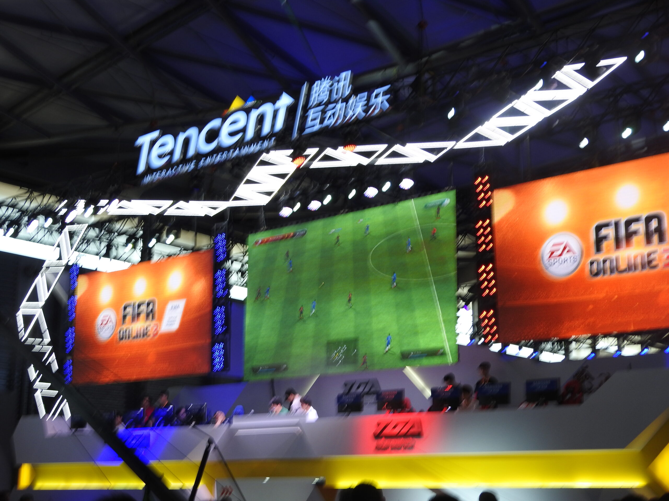 Tencent's booth at ChinaJoy 2015. Tencent is China's biggest game company.