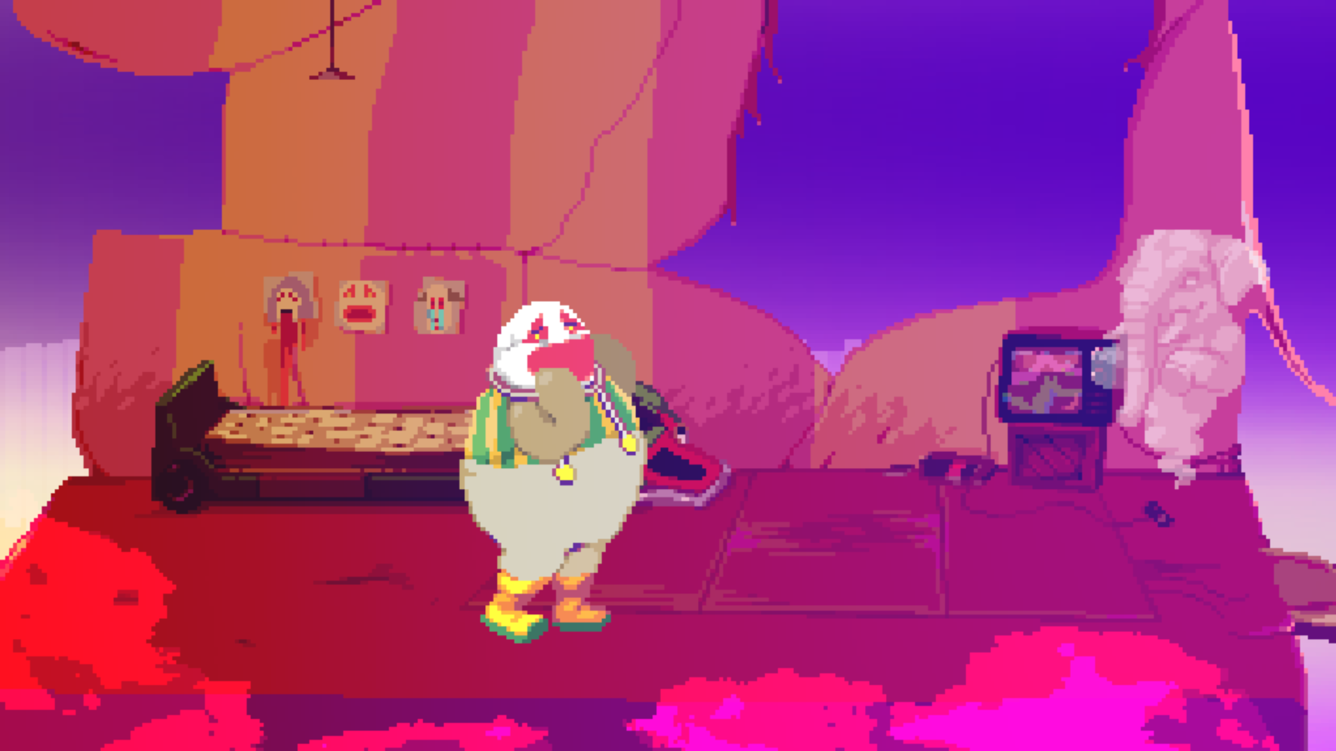Even when not soaked in blood, Dropsy's dreams hint at some serious, unresolved trauma.