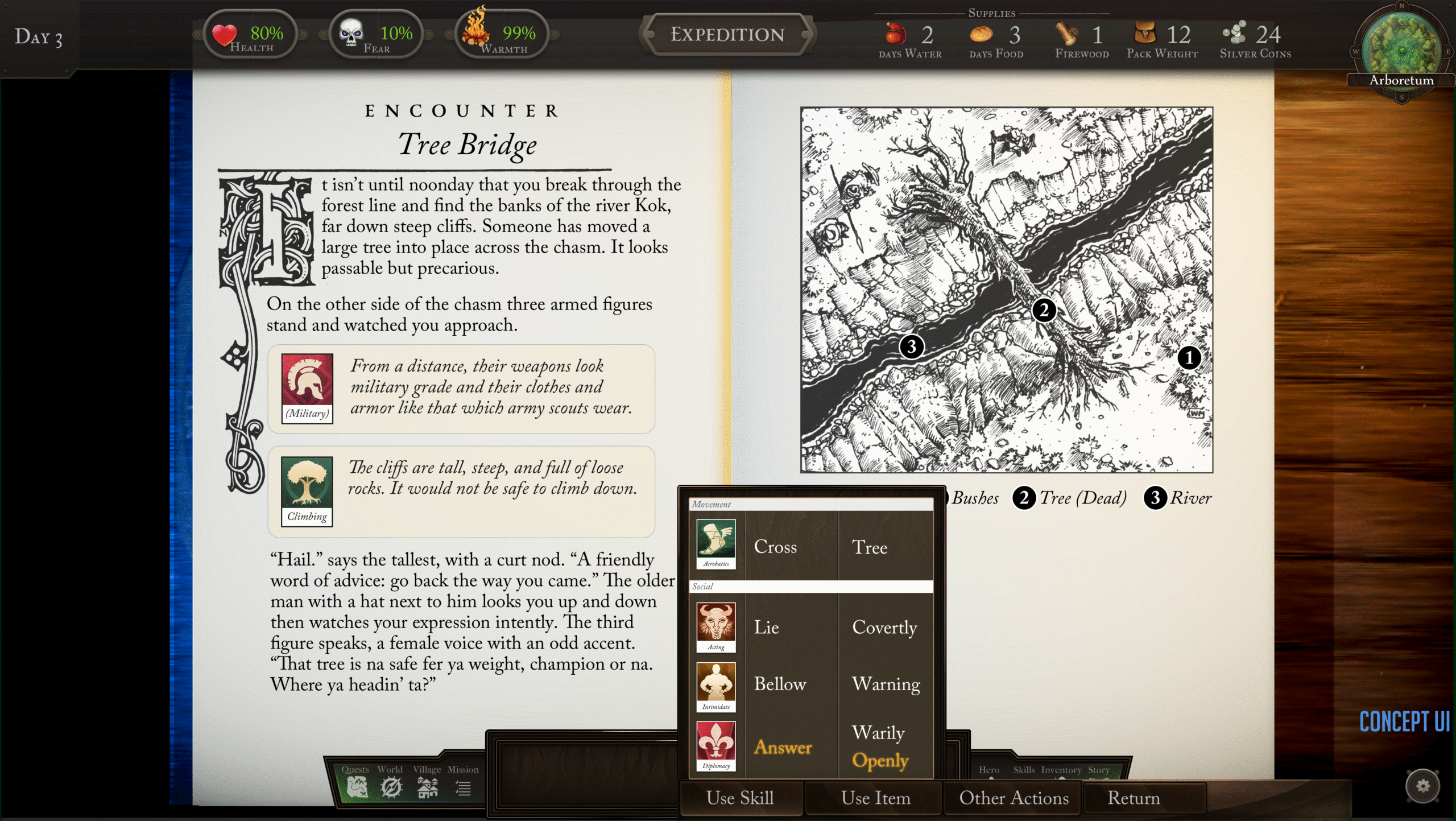 An encounter in Hero of Deathtrap Dungeon