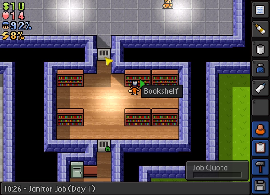 Read books in the library to improve your intellect.