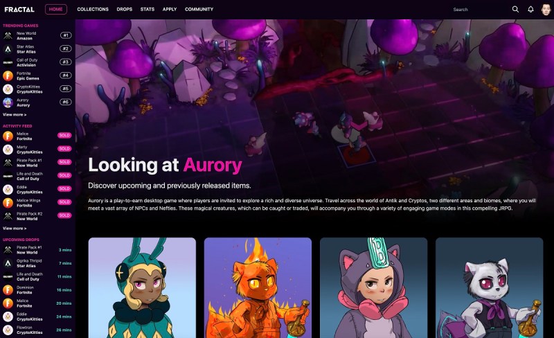 Fractal is Justin Kan's latest startup: a game NFT marketplace.