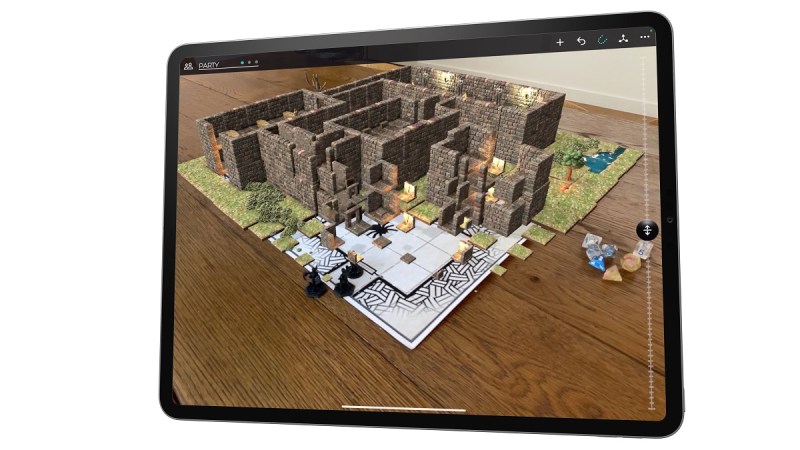 Mirrorscape blends physical tabletop games with AR imagery.