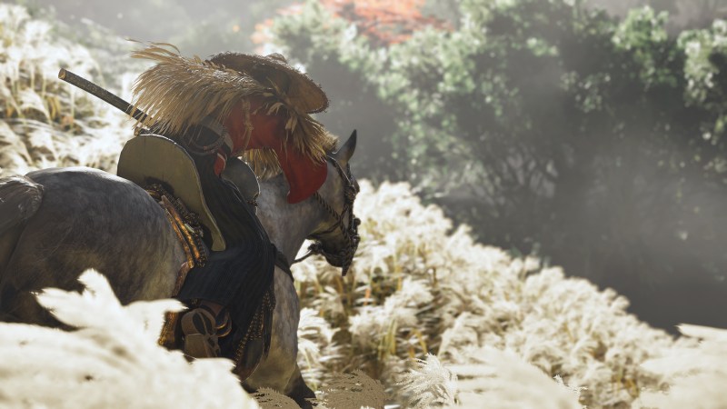 The fauna sways in the wind in Ghost of Tsushima.
