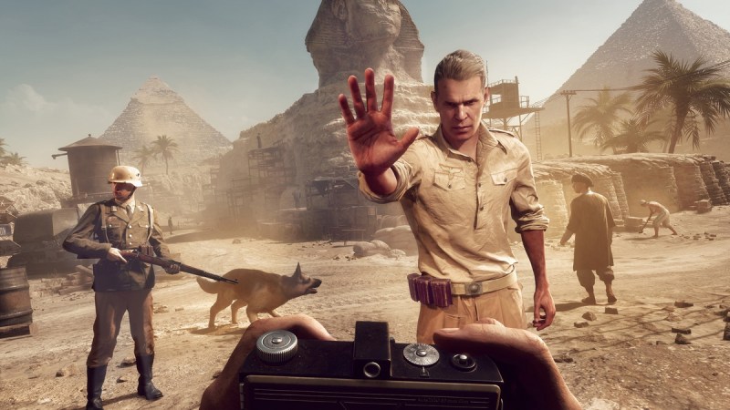 This guy doesn't want you trespassing on the pyramids.