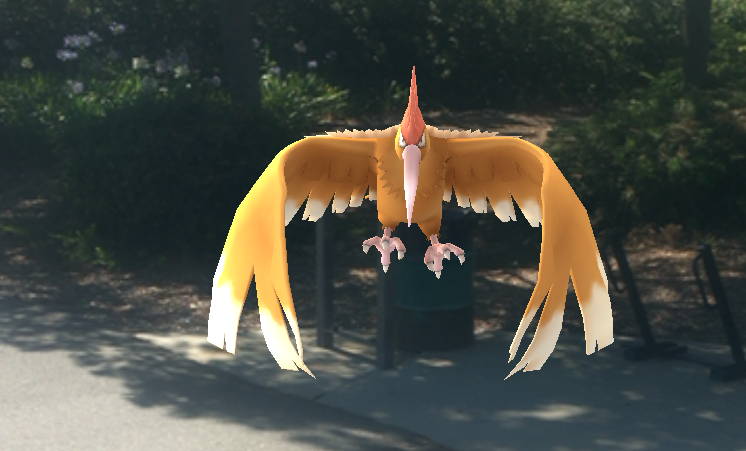 Flying Pokemon can be harder to catch. Aim those PokeBalls carefully!