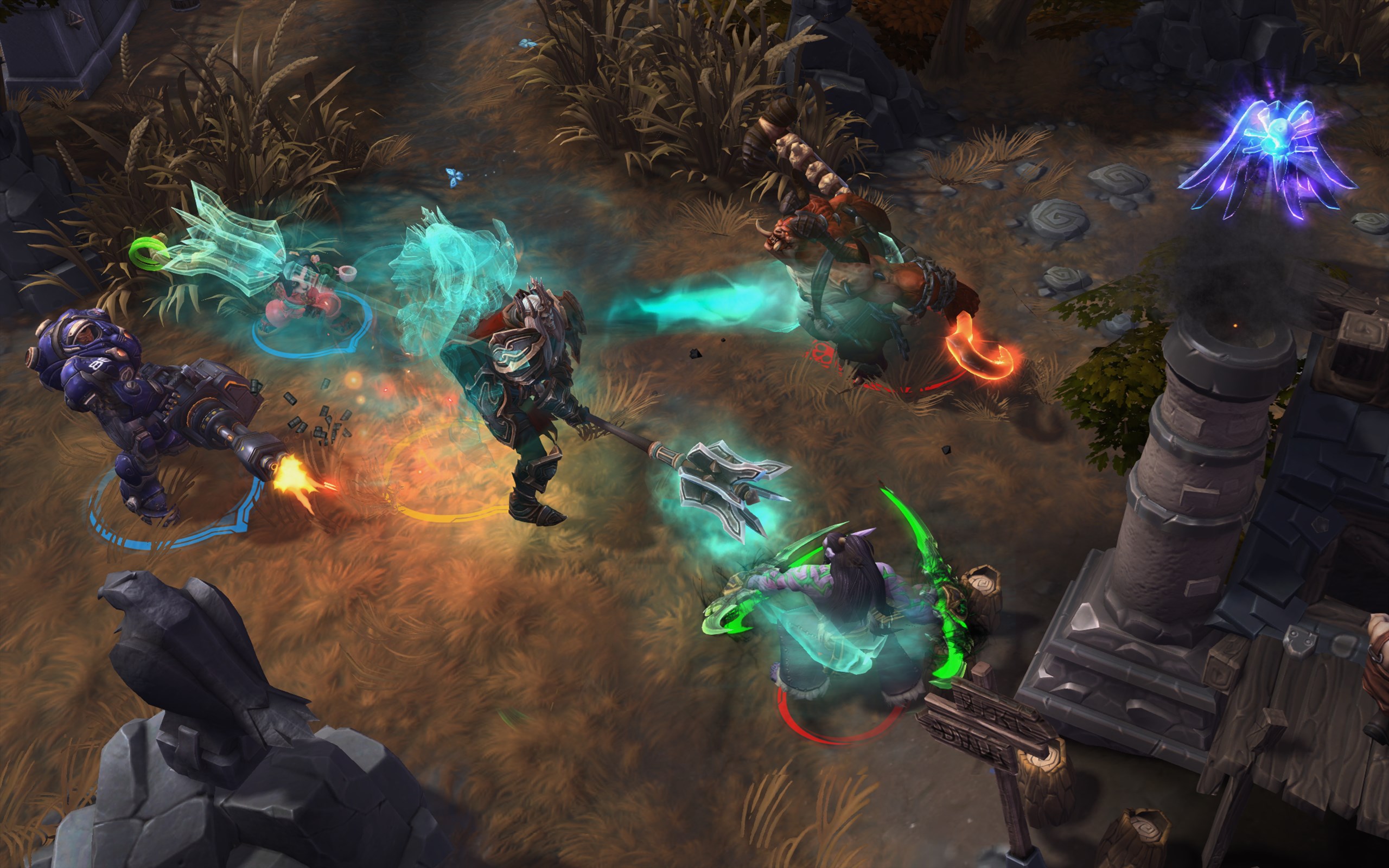 Blizzard heroes duking it out.