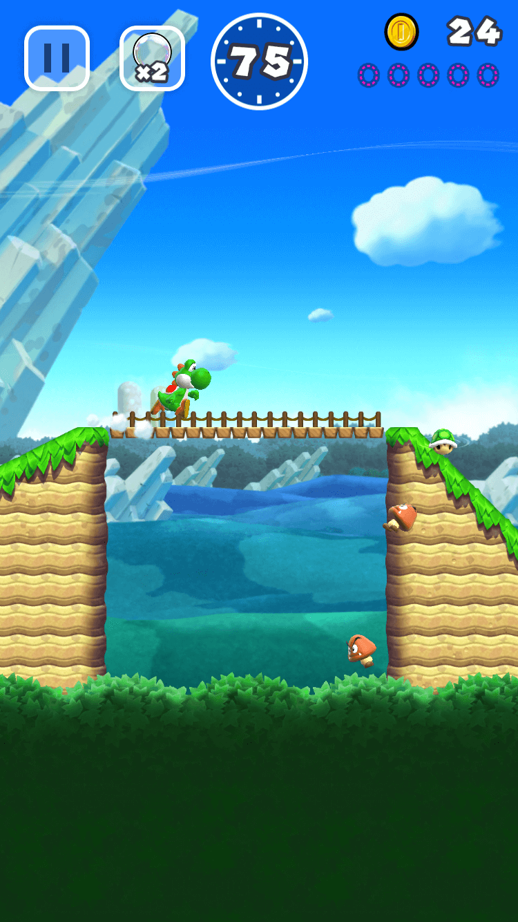 Yoshi can get in on the running too.
