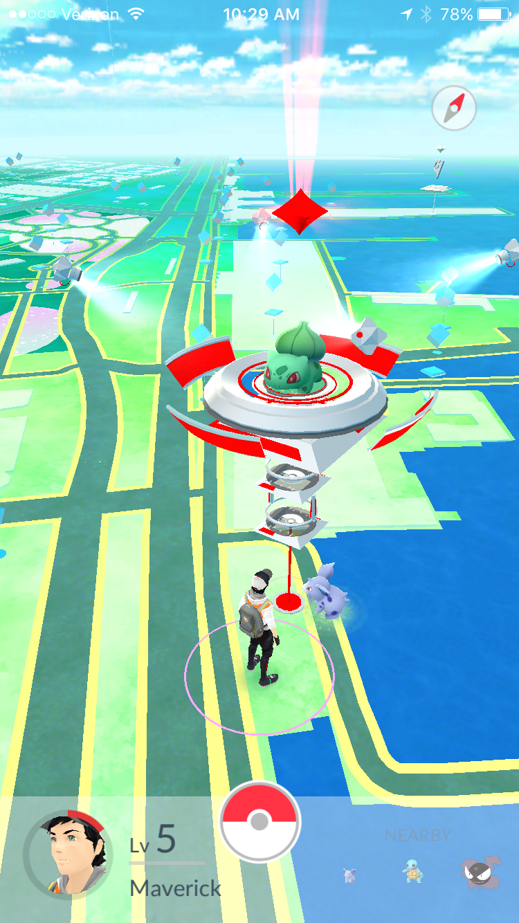 Players can find and battle over control of various Pokémon gyms .