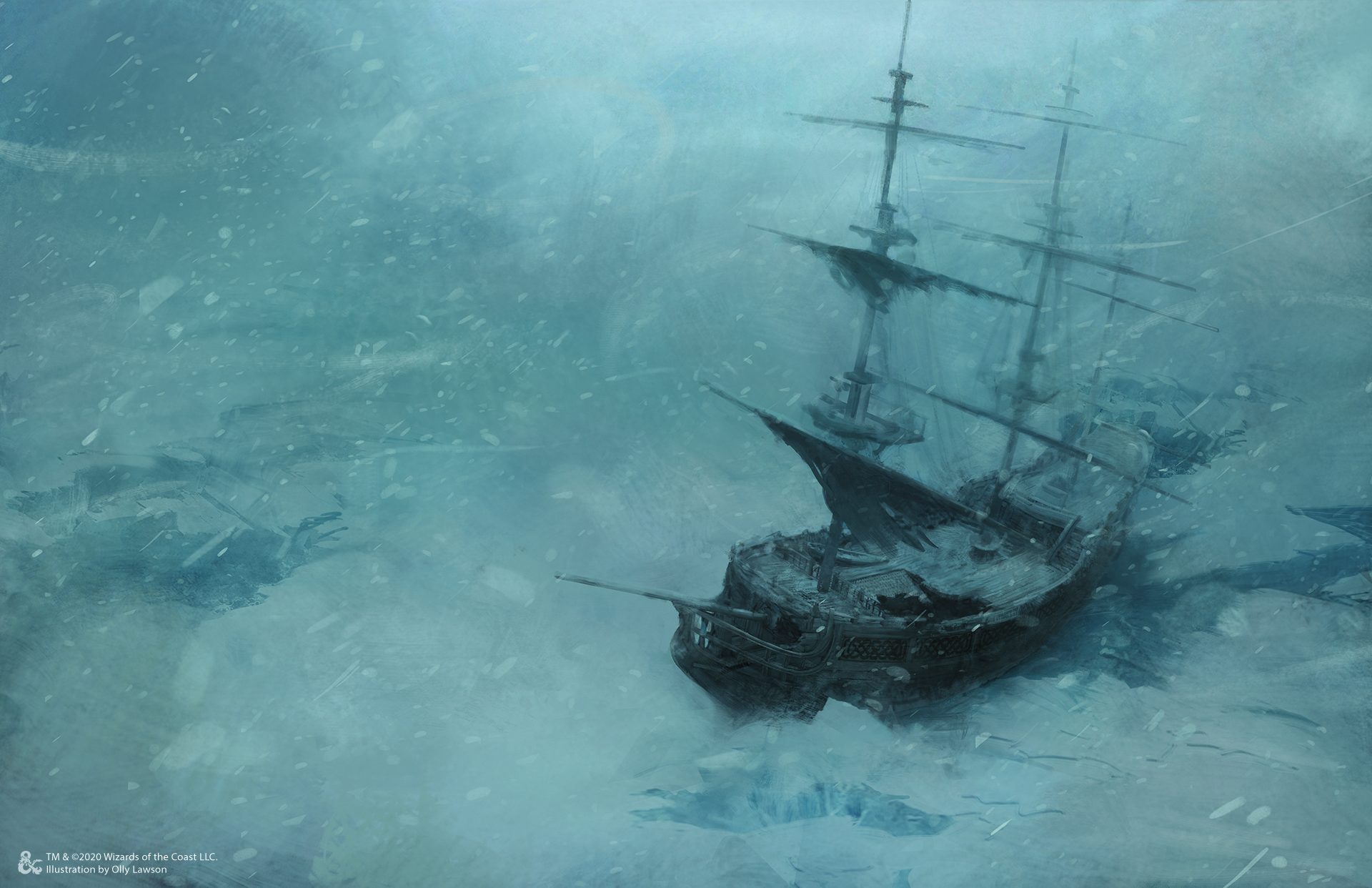 I bet there's one helluva mystery hiding in the bowels of this icy shipwreck.