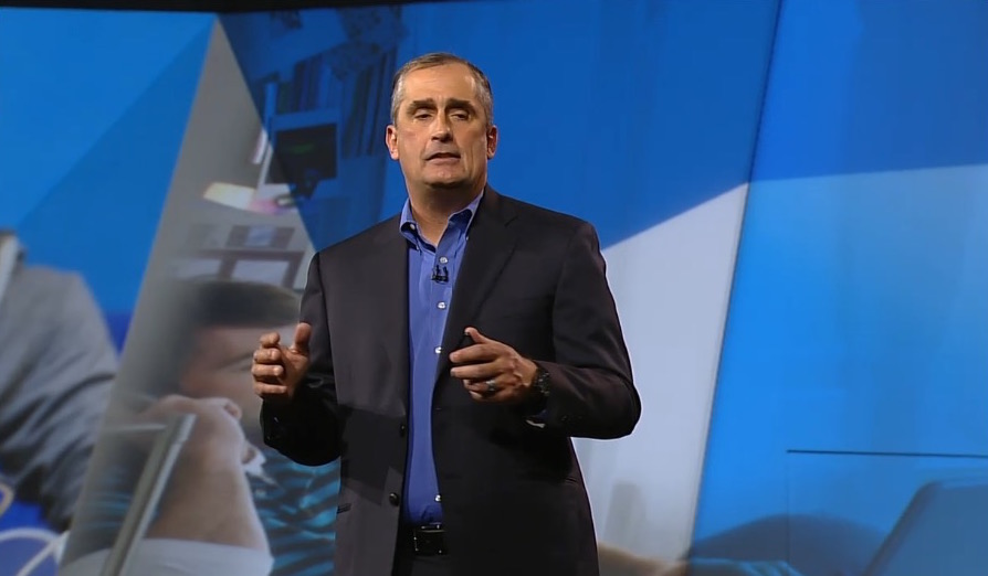 Brian Krzanich of Intel during keynote at CES 2015.