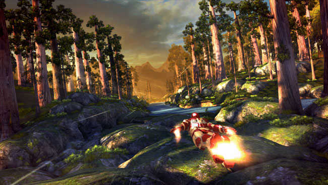 Iron Man 3: The Official Game boasts some nice looking level backdrops.