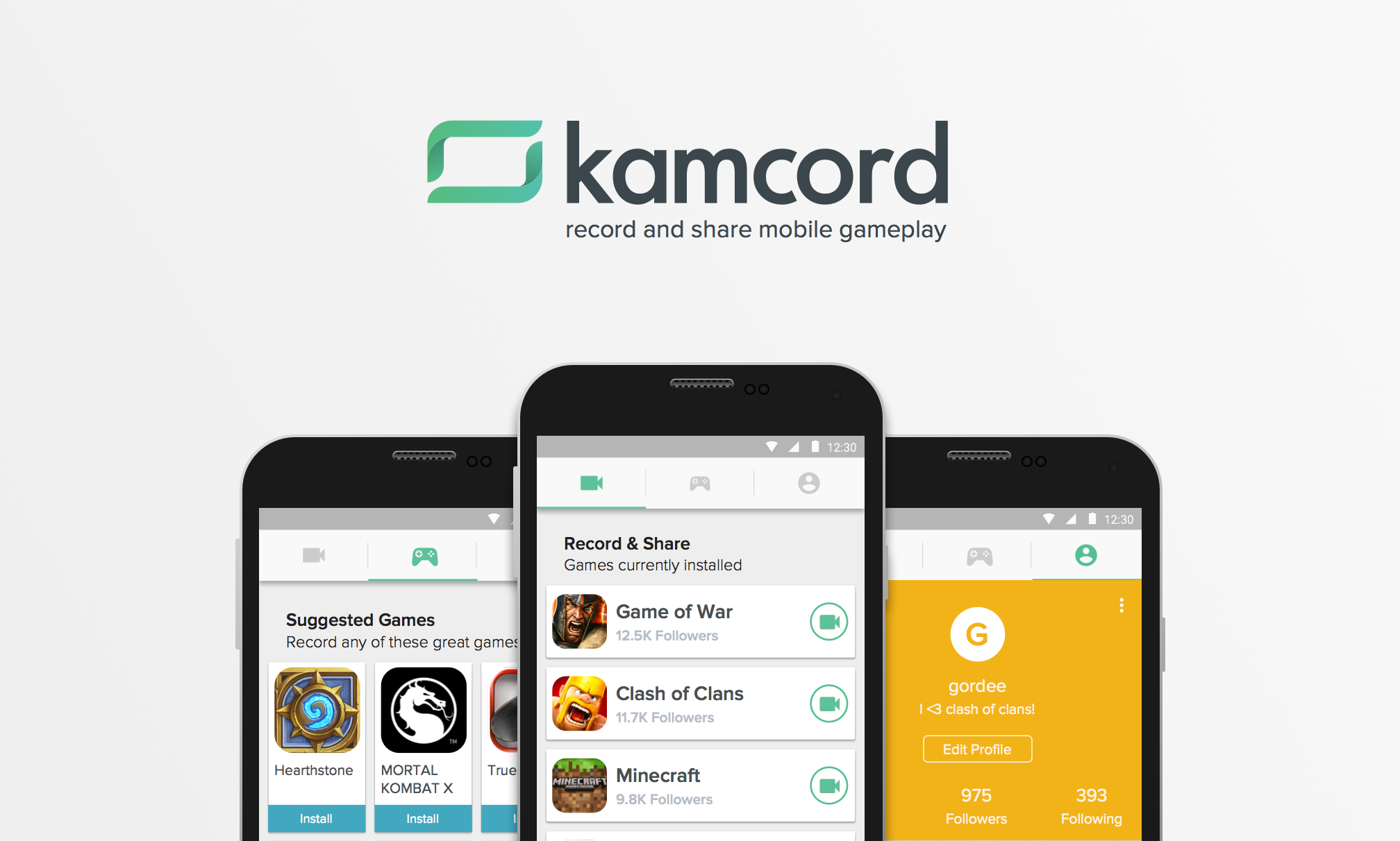 Kamcord's Android app makes it possible to record any game on your smartphone or tablet.