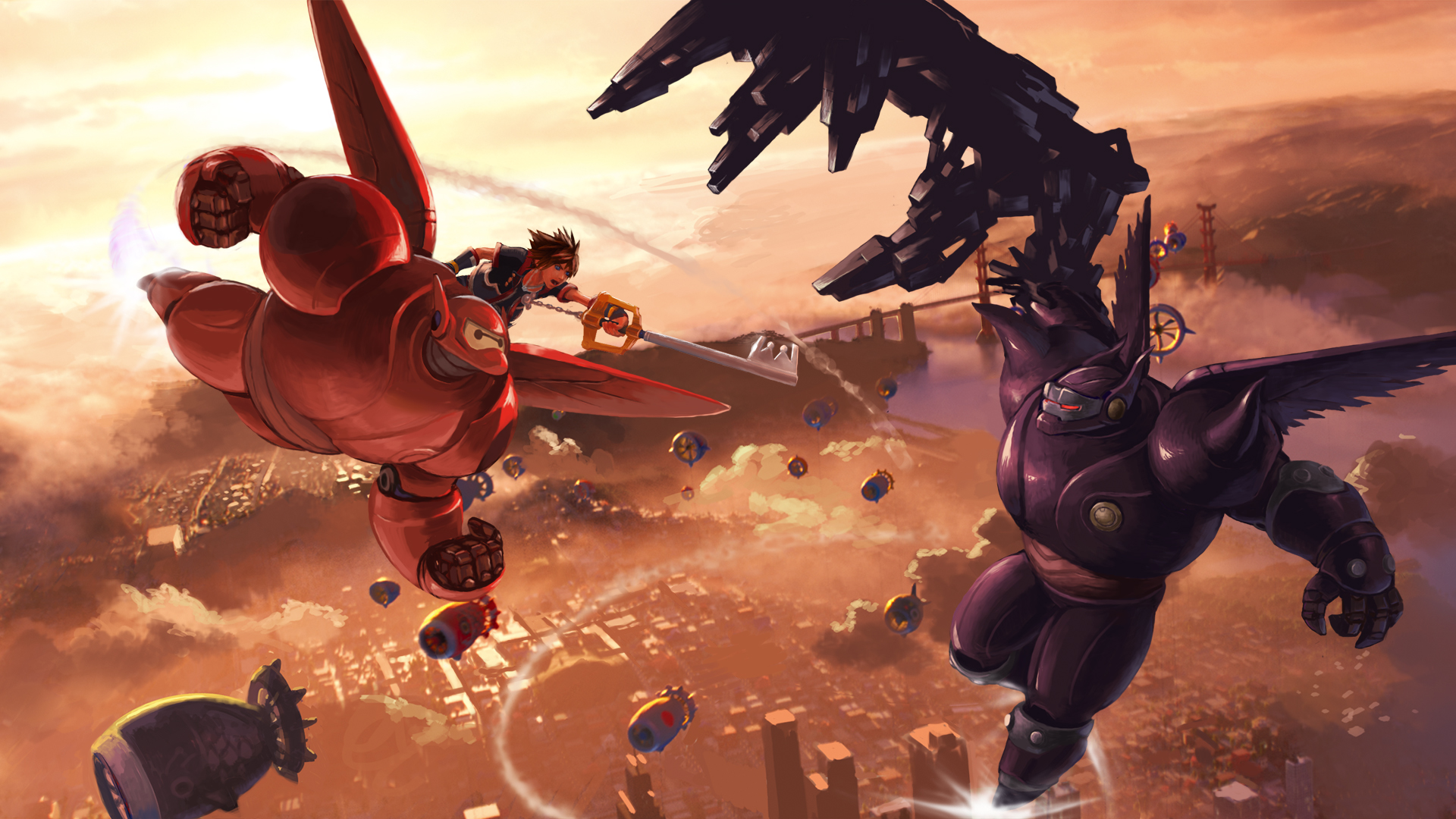 Concept art for the Big Hero 6 world in Kingdom Hearts 3.