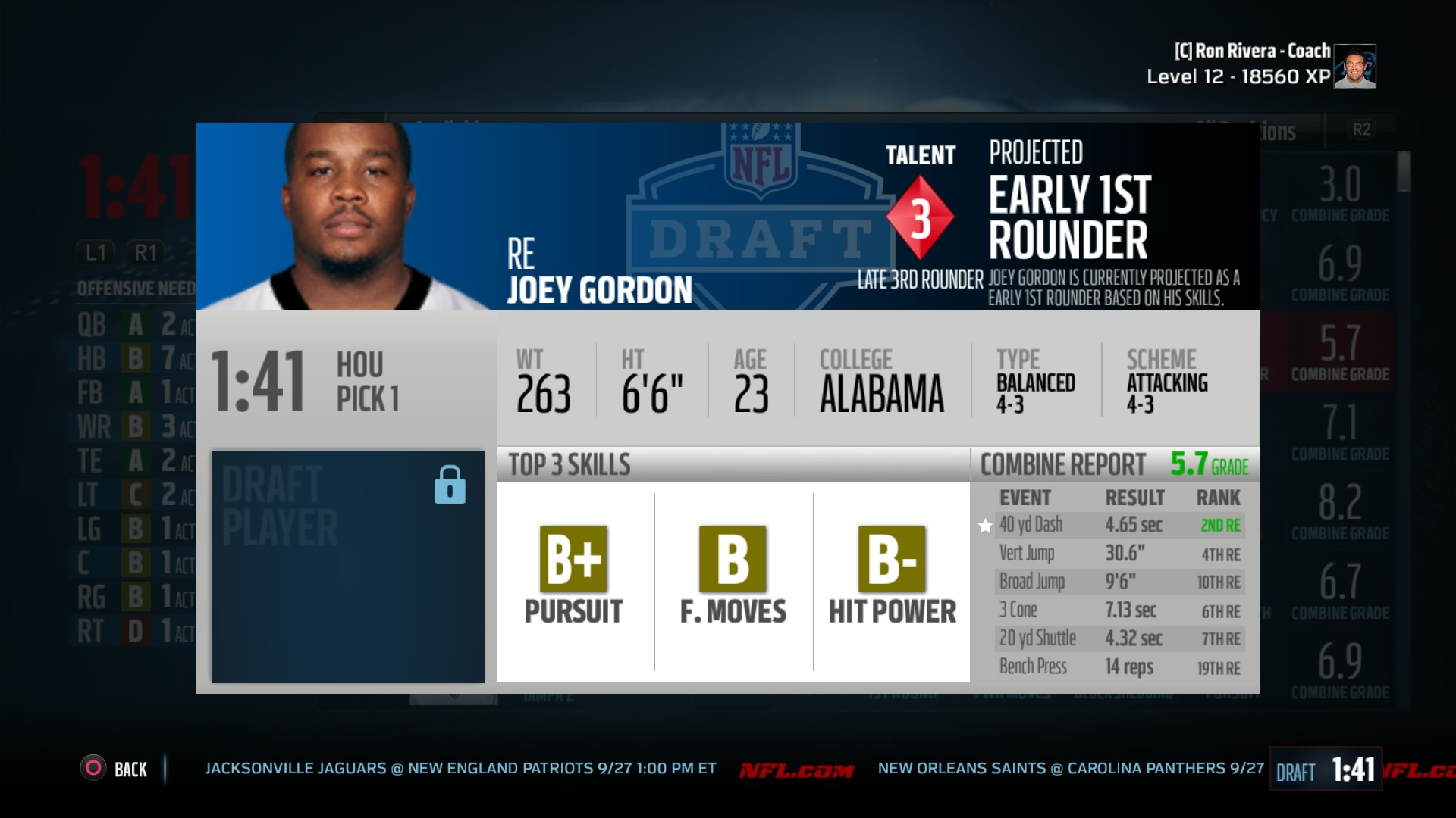 B- Hit Power reads like the name of a role-playing game stat.