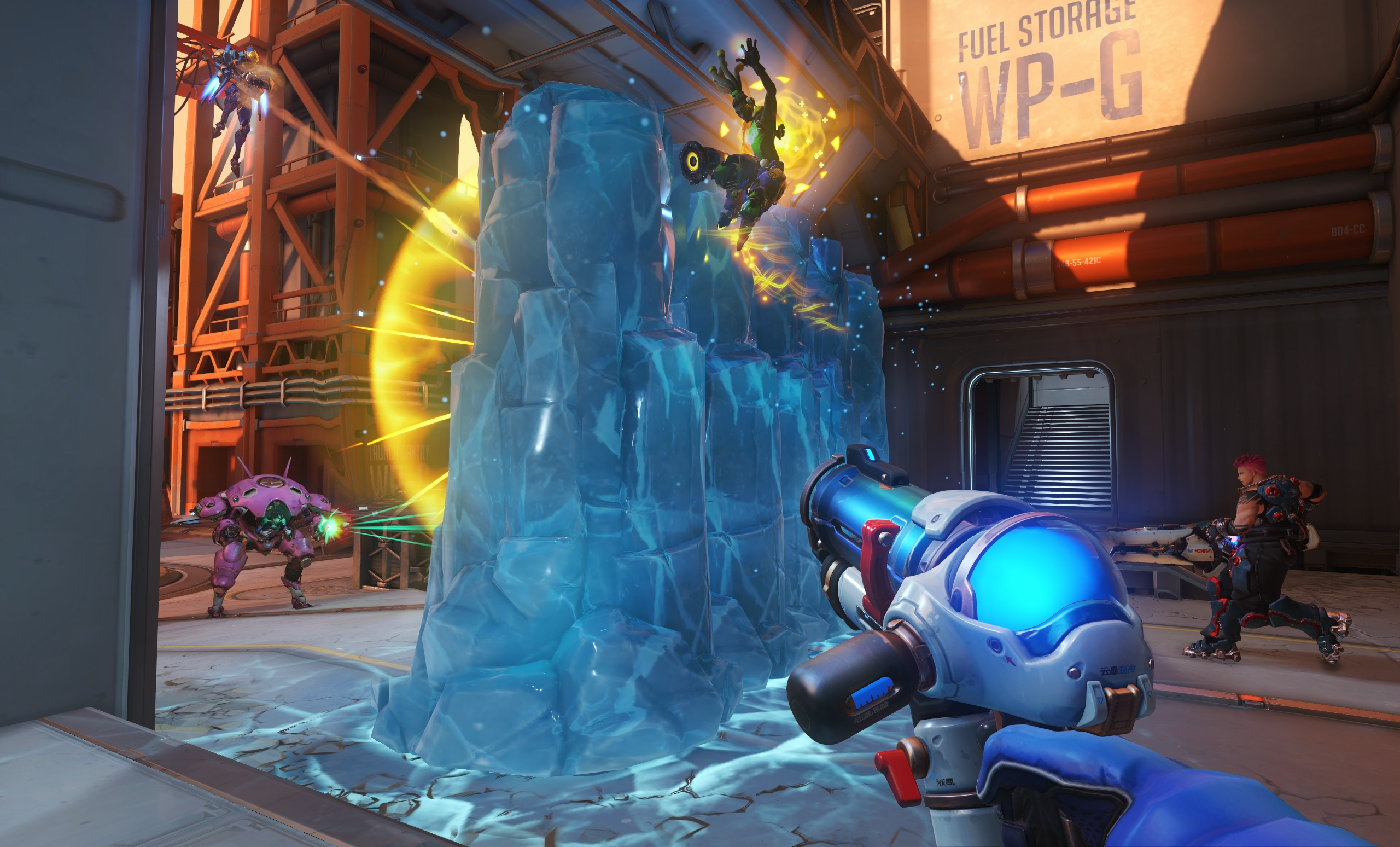 Mei's ice wall is an amazing tool.