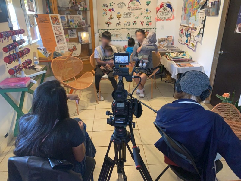 Migrant shelter interview