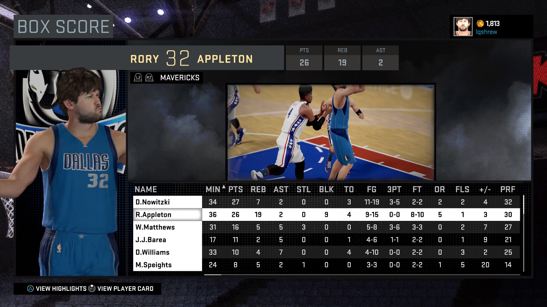 Here are the statistics from a slightly above-average game for this build.