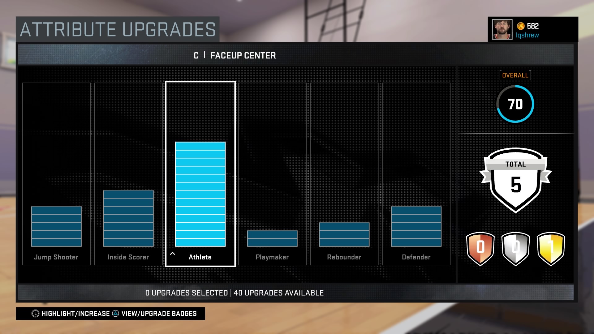 This is what your attributes should look like by the 10th game of your second NBA season.