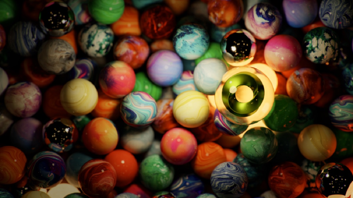 Nvidia's Marbles at Night demo showcases complex physics and lighting in the Omniverse.