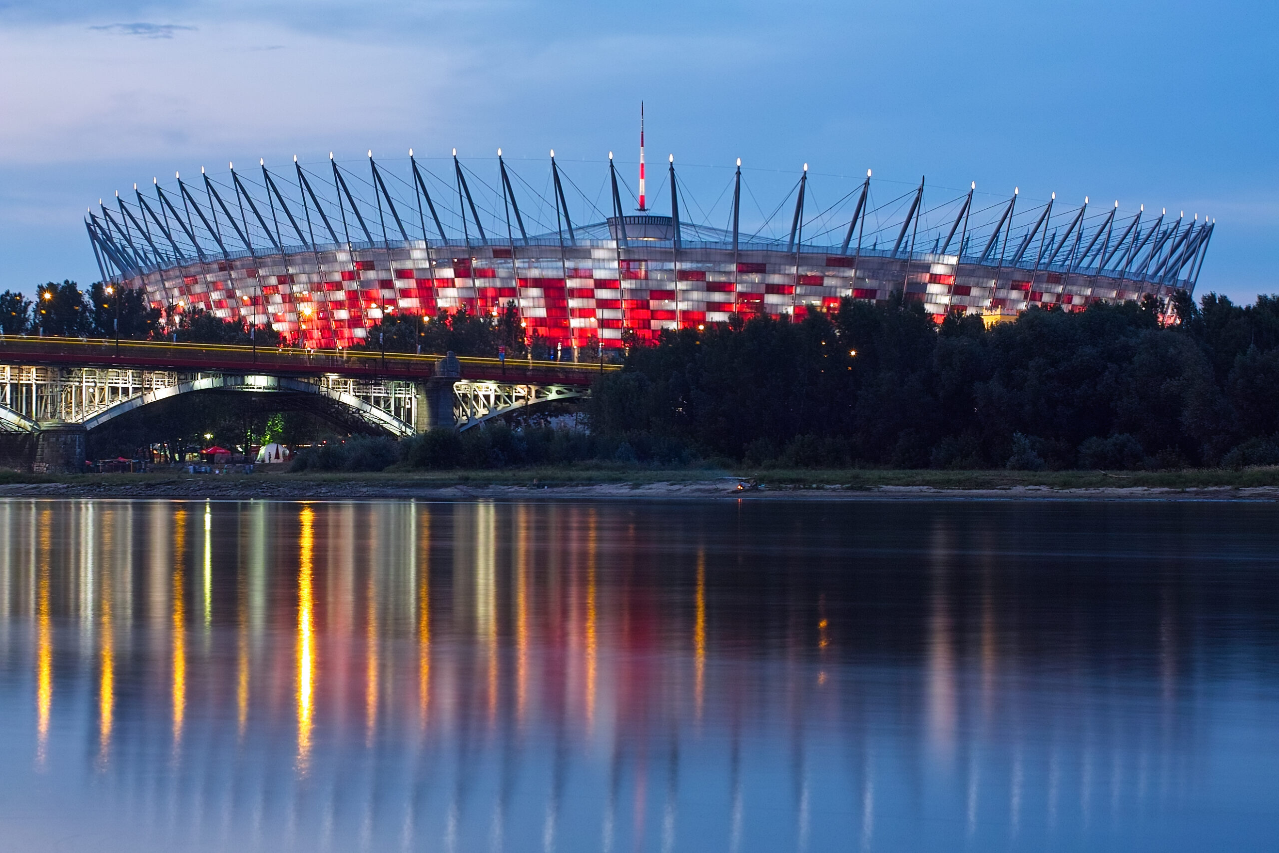 The new national stadium in Warsaw, previously home to pirated game sales.