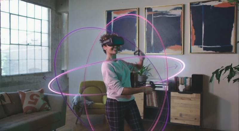 Oculus Quest fine print: "Neon circles not included."