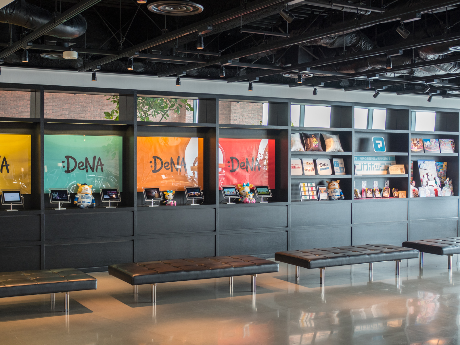 The lobby of DeNA's Tokyo headquarters.