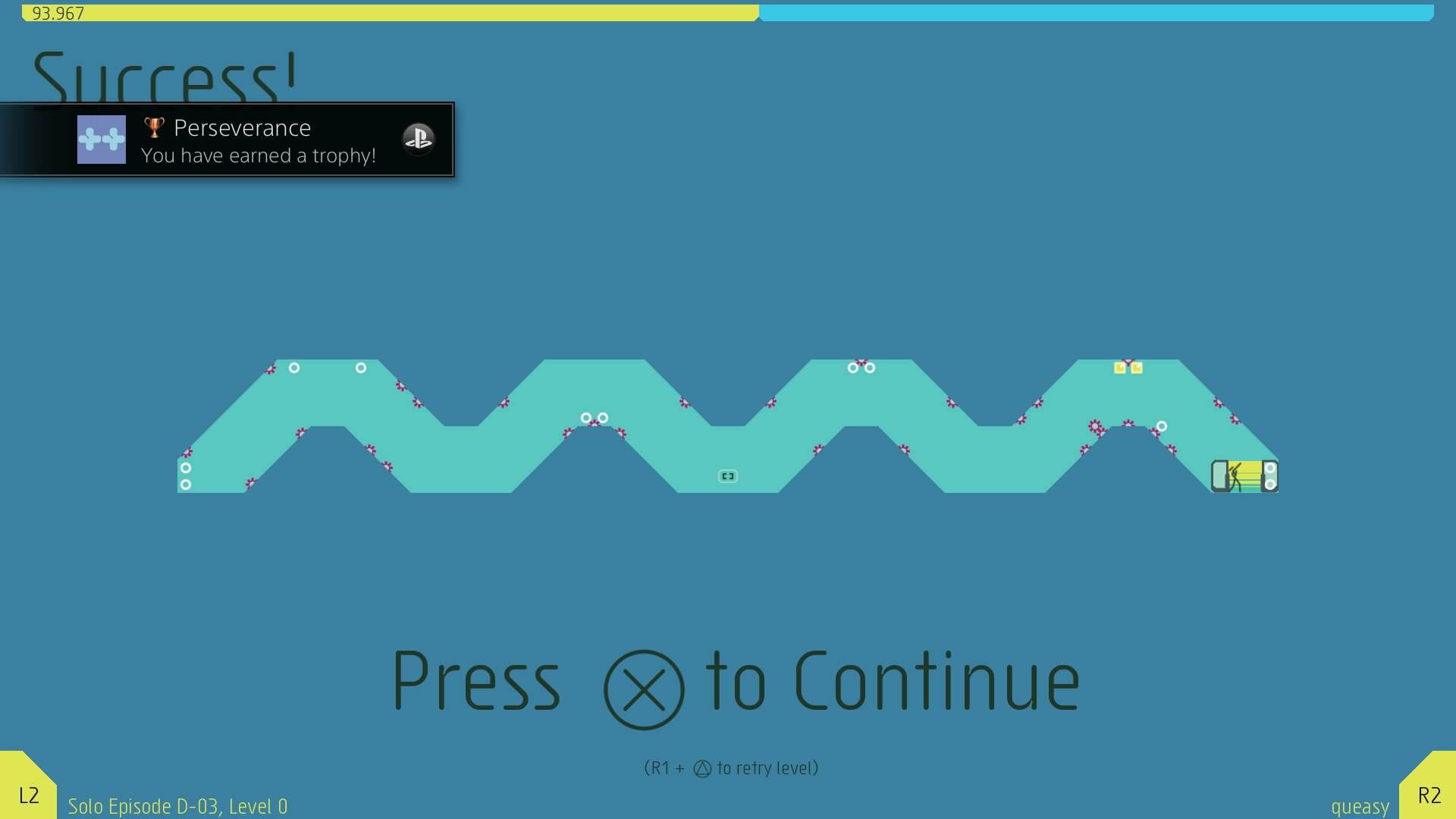 Perseverance pays off in N++.