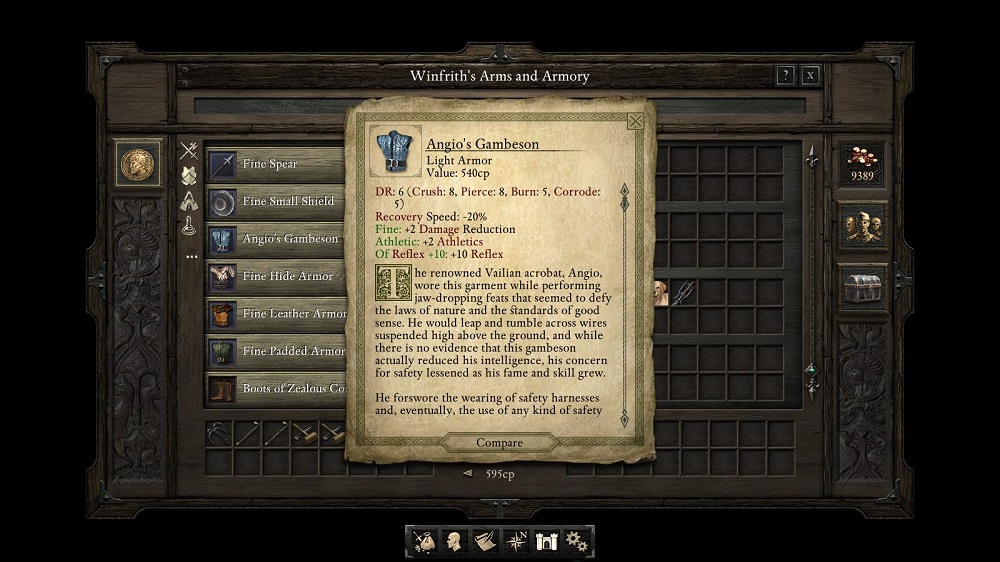 Armor offers different protection against specific attacks.