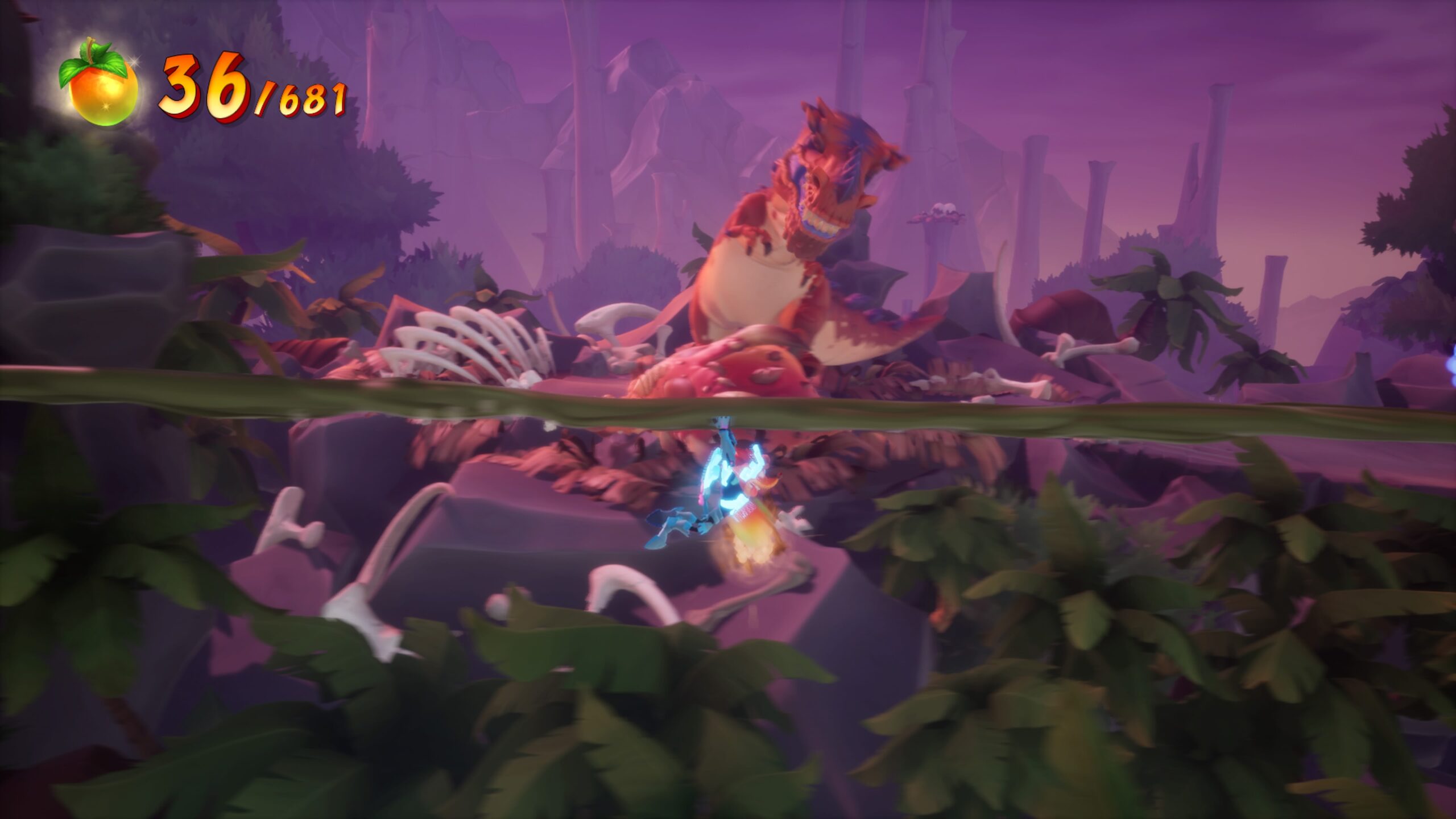 That dinosaur has spotted his next meal.