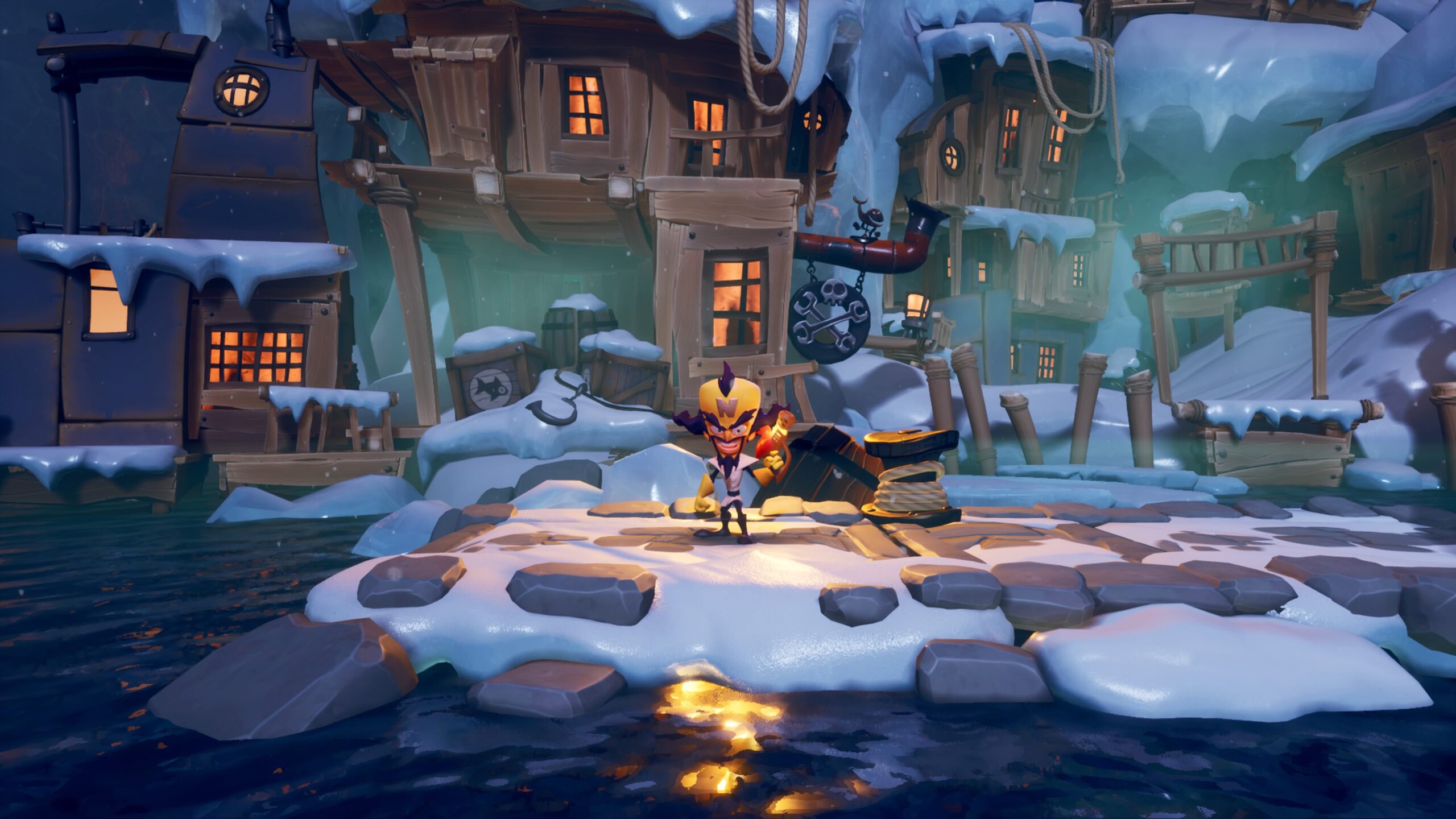 Cortex has a ray gun that turns enemies into platforms.