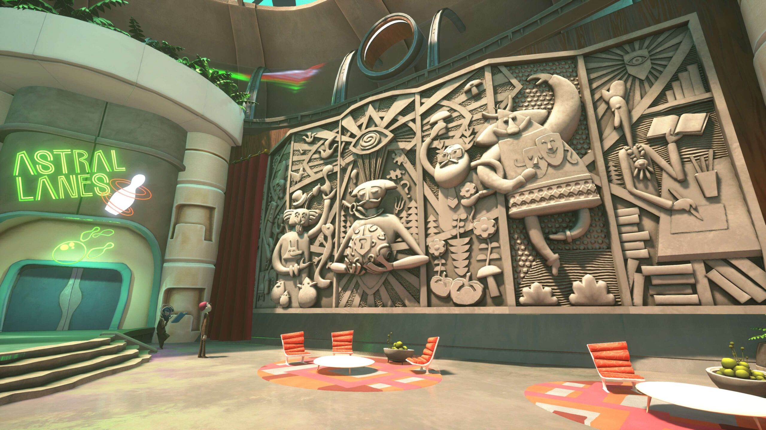 I enjoy just vibing at Psychonauts HQ.