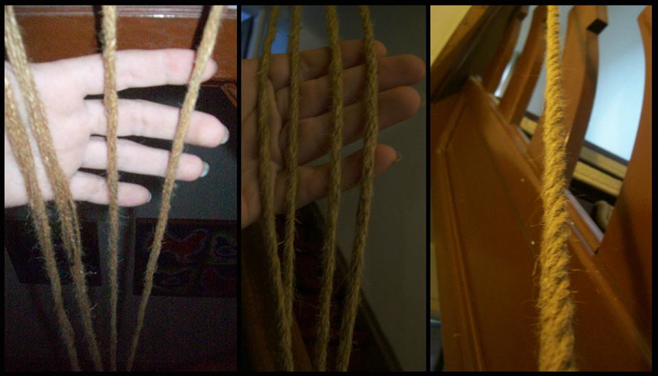 Heikens made her own rope for the Leshen costume.