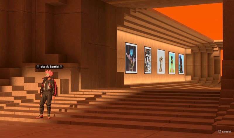 Agora art gallery in Spatial.