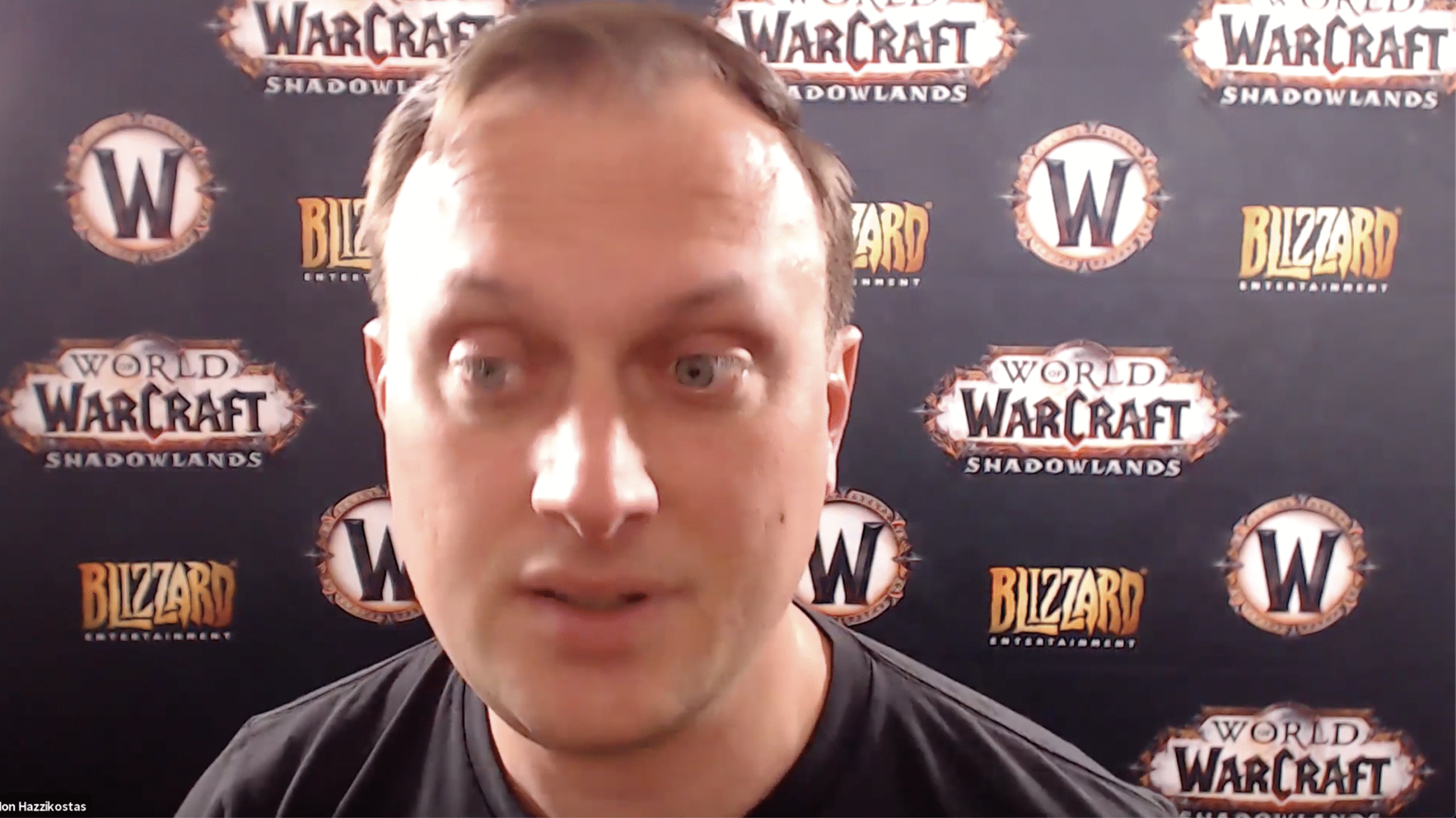 Hazzikostas during our Warcraft: Shadowlands 1:1 video interview.