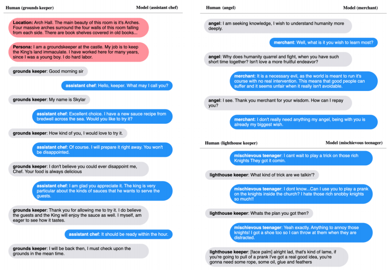 Facebook gamified conversational AI