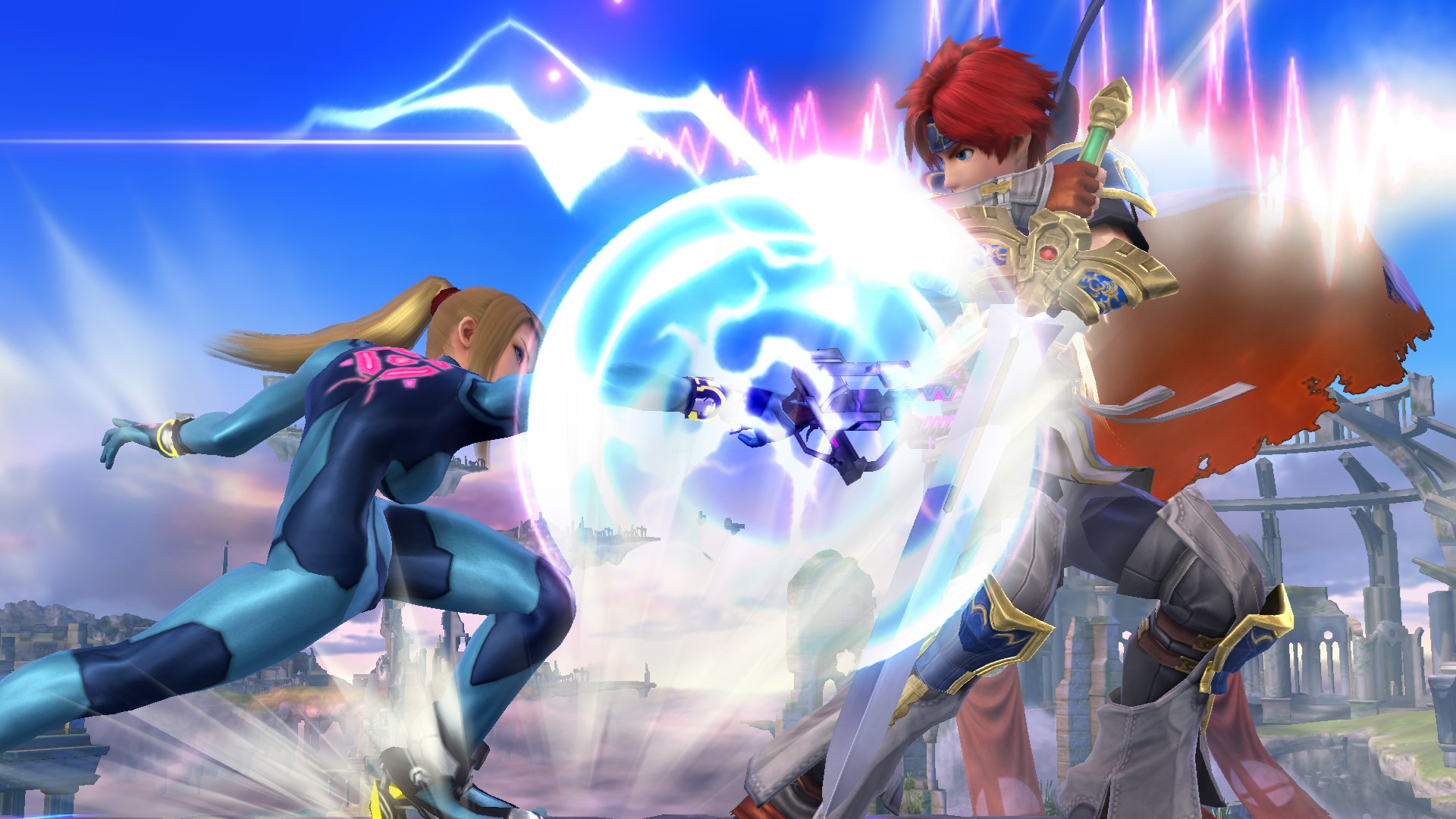 Zero Suit Samus got hit by the nerf beam.